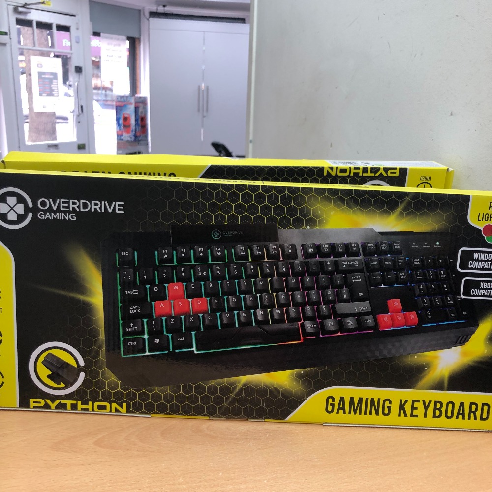 Product photo for Overdrive Gaming Python RGB Gaming Keyboard Overdrive Gaming Python RGB Keyboard