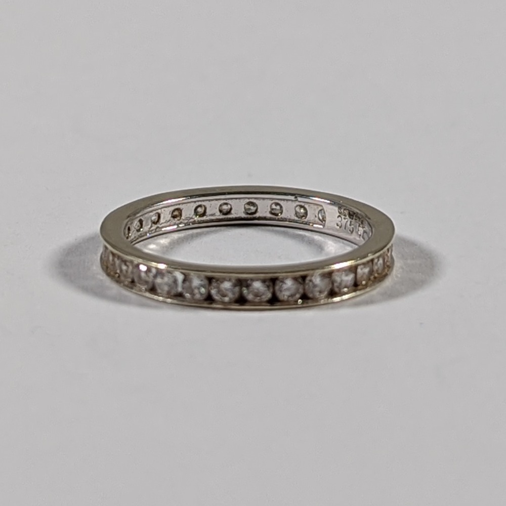 Product photo for 9ct White Gold *CZ* Full Eternity Band Ring Size M