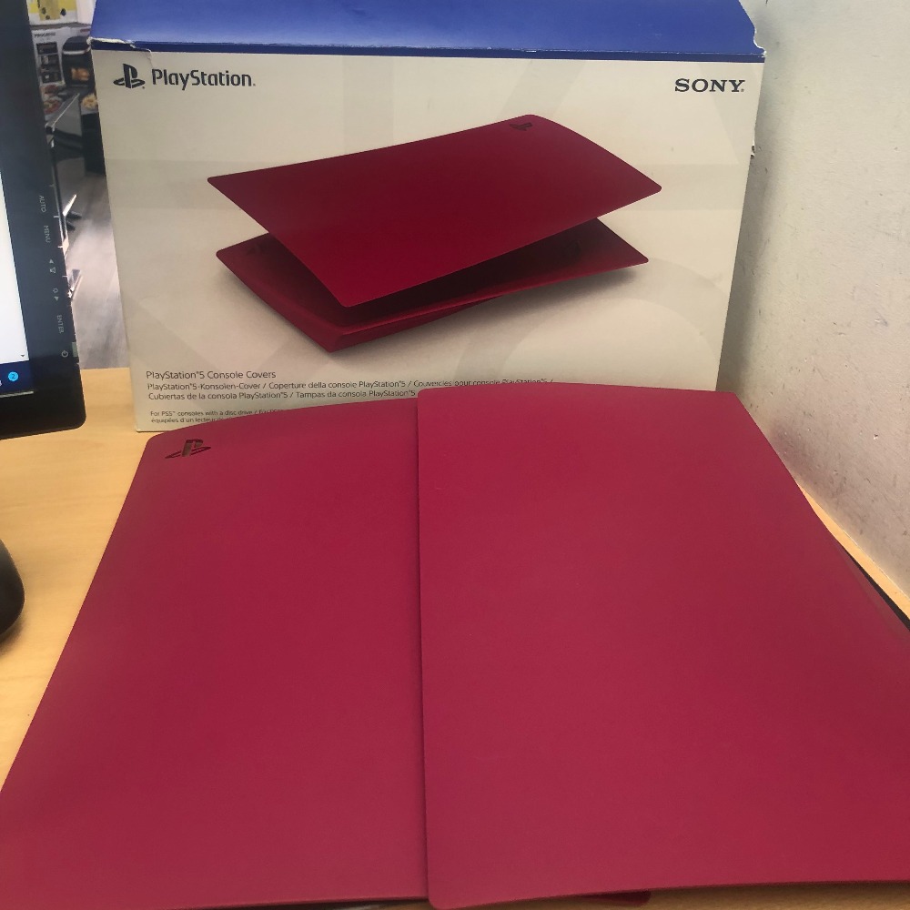 Product photo for Sony PS5 Official Disc Edition Covers, Cosmic Red
