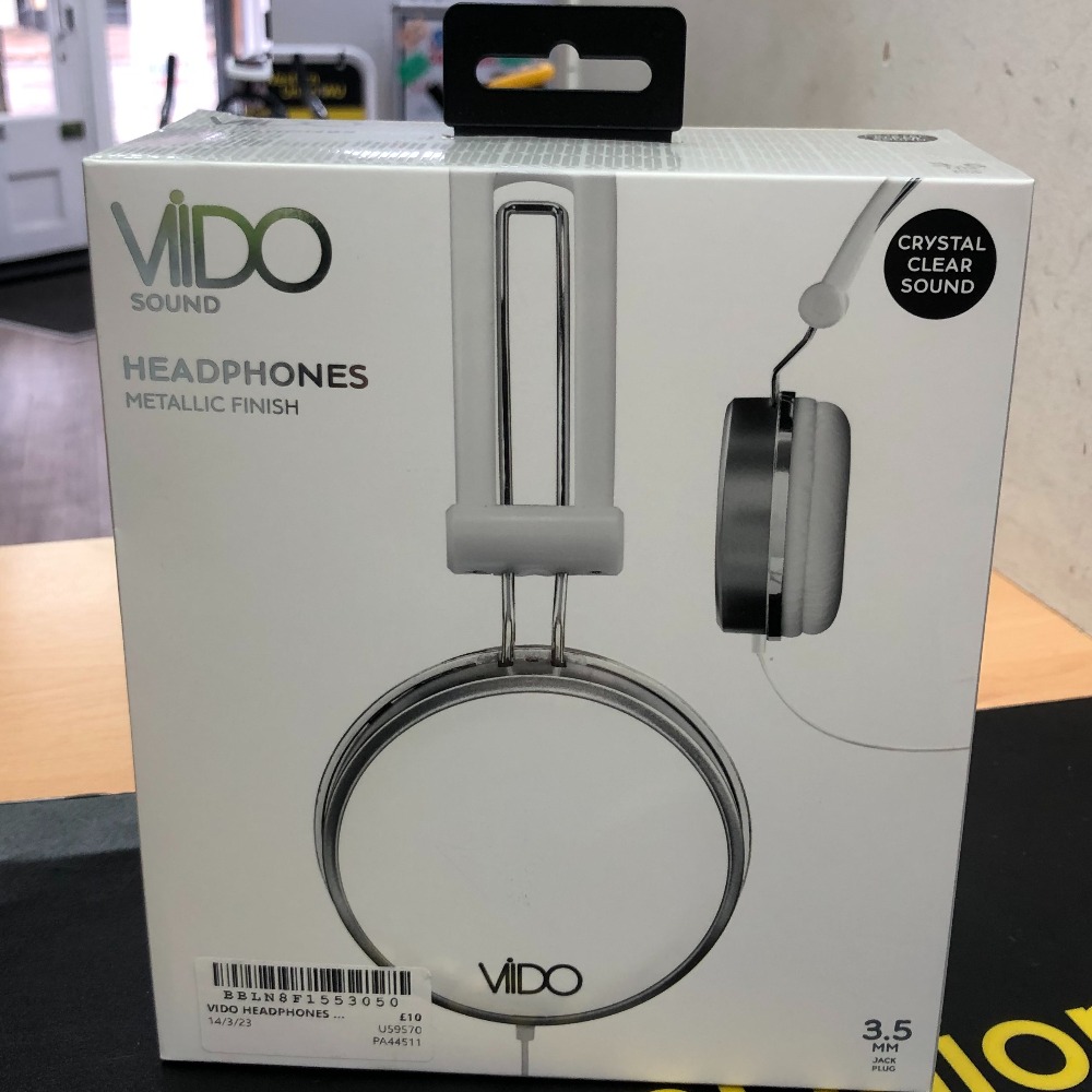 Product photo for VIDO Stereo Headphones Metallic Finish VIDO Stereo Headphones Metallic Finish