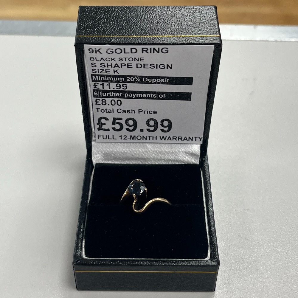 Product photo for 9K Black Stone Ring