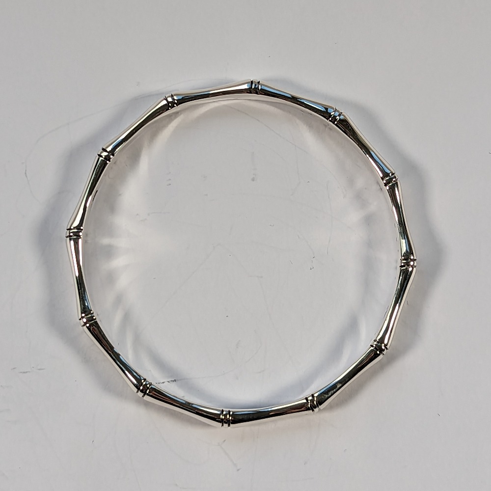 Product photo for 925 Silver slip On Bamboo Bangle *Brand New*