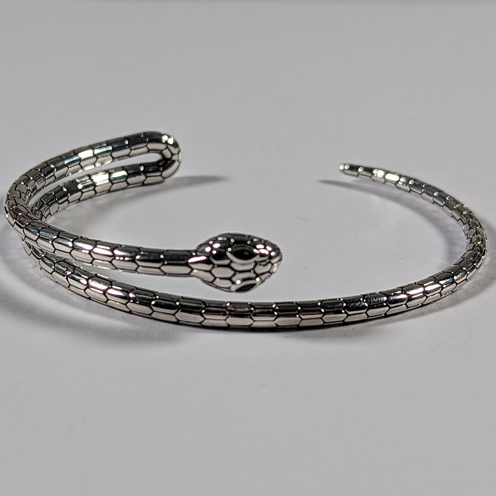 Product photo for 925 Silver Snake Cuff Bangle *Brand New*