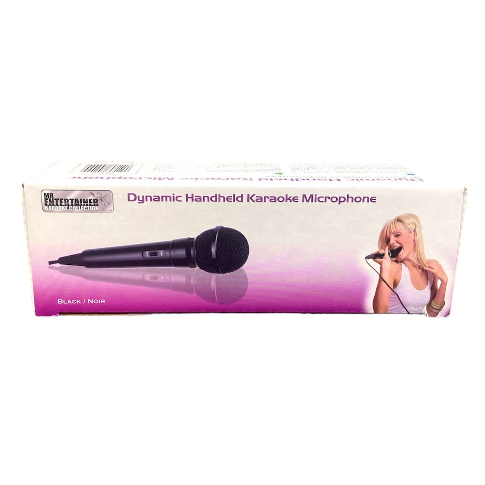 Product photo for Mr Entertainer Dynamic Handheld Karaoke Microphone With 3.5mm Plug (Black)
