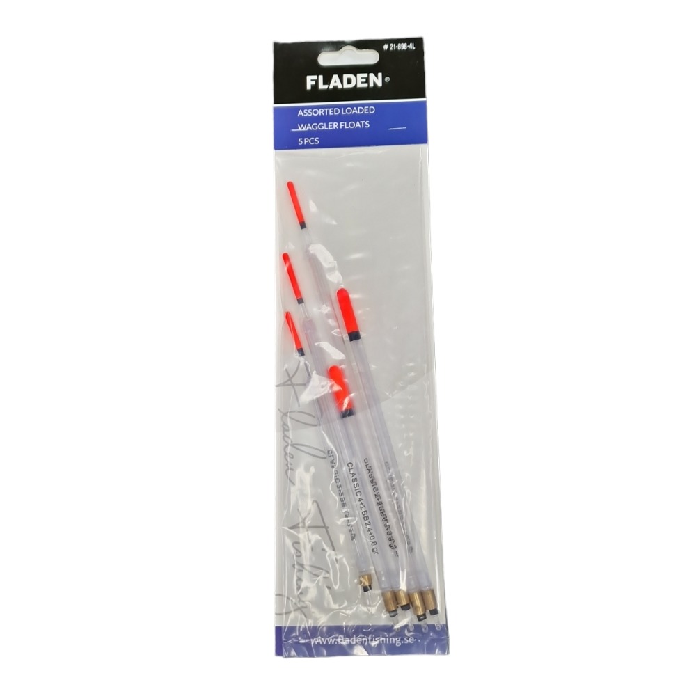 Product photo for FLADEN 5pk Assorted Clear Loaded Waggler Floats