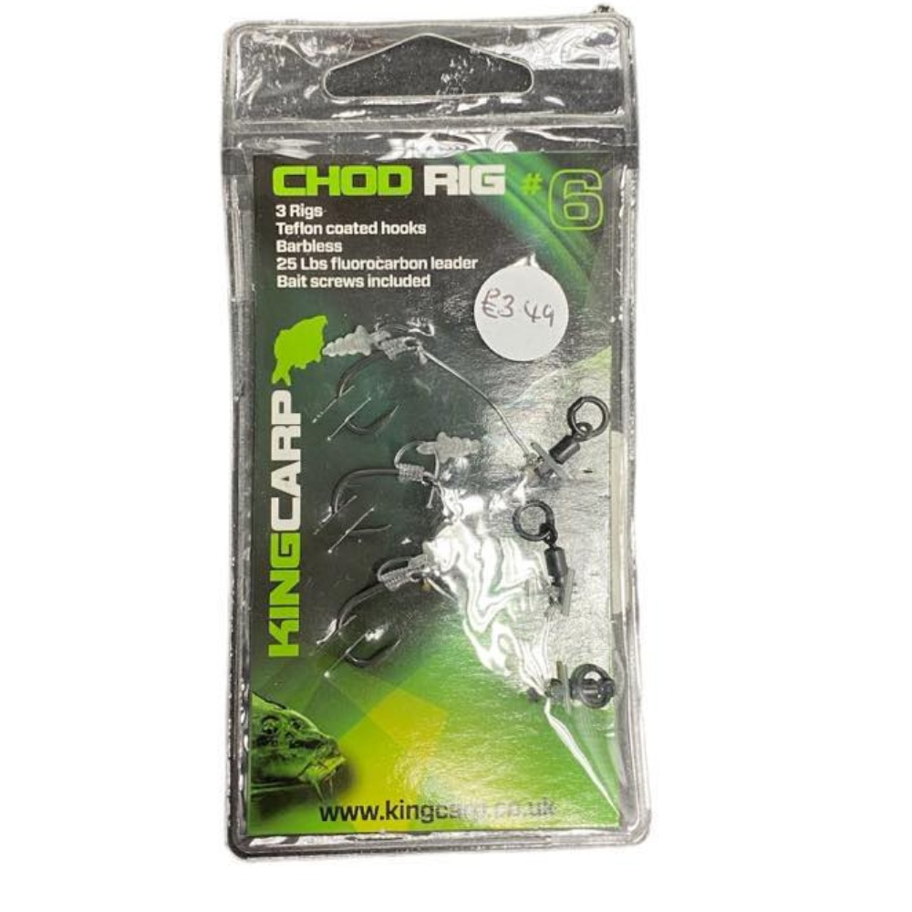 Product photo for 3 Pack Chod Rigs Barbless Size 6