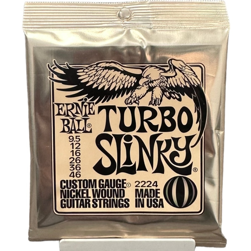 Product photo for Ernie Ball Turbo Slinky 9.5-46 Electric Guitar Strings