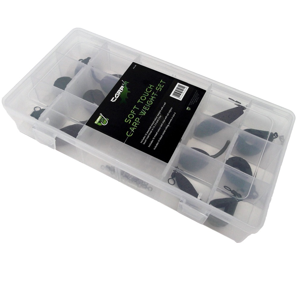 Product photo for CARP ON Soft Touch Boxed Carp Weight Set with Bolt Rigs & Swivels