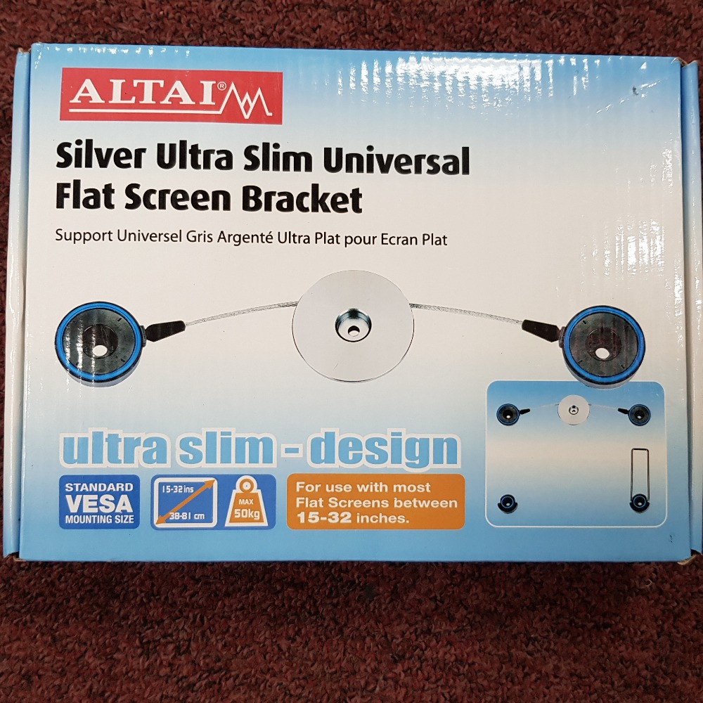 Product photo for Altai Silver Ultra Slim Universal Flat Screen Bracket