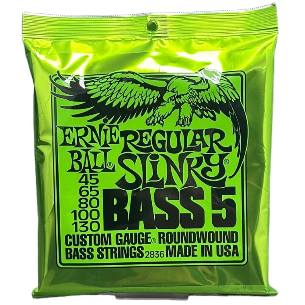 Product photo for Ernie Ball 2836 Regular Slinky 5-String Bass Guitar Strings 45-130