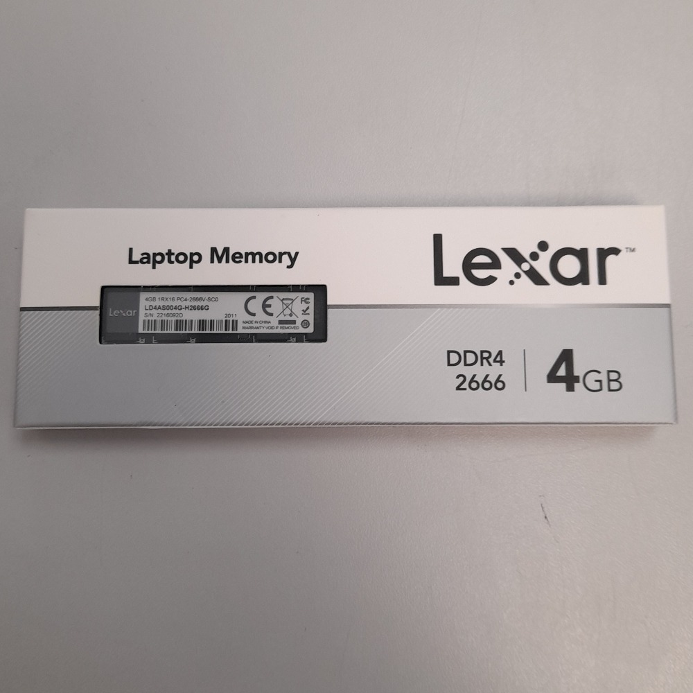 Product photo for LEXAR DDR4 4GB 260 PIN So-DIMM 2666Mbps **NEW**