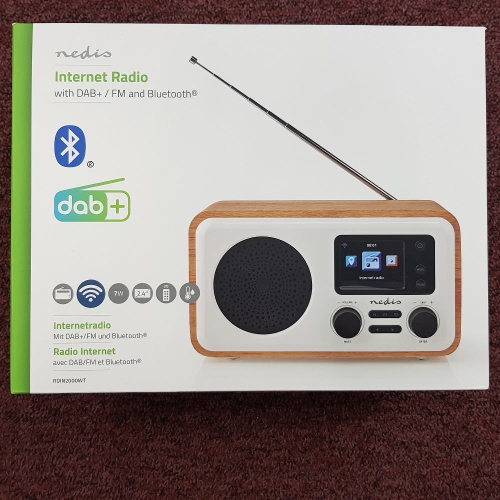 Product photo for * Nedis Internet Radio | Table Design Bluetooth® /RDIN2000WT