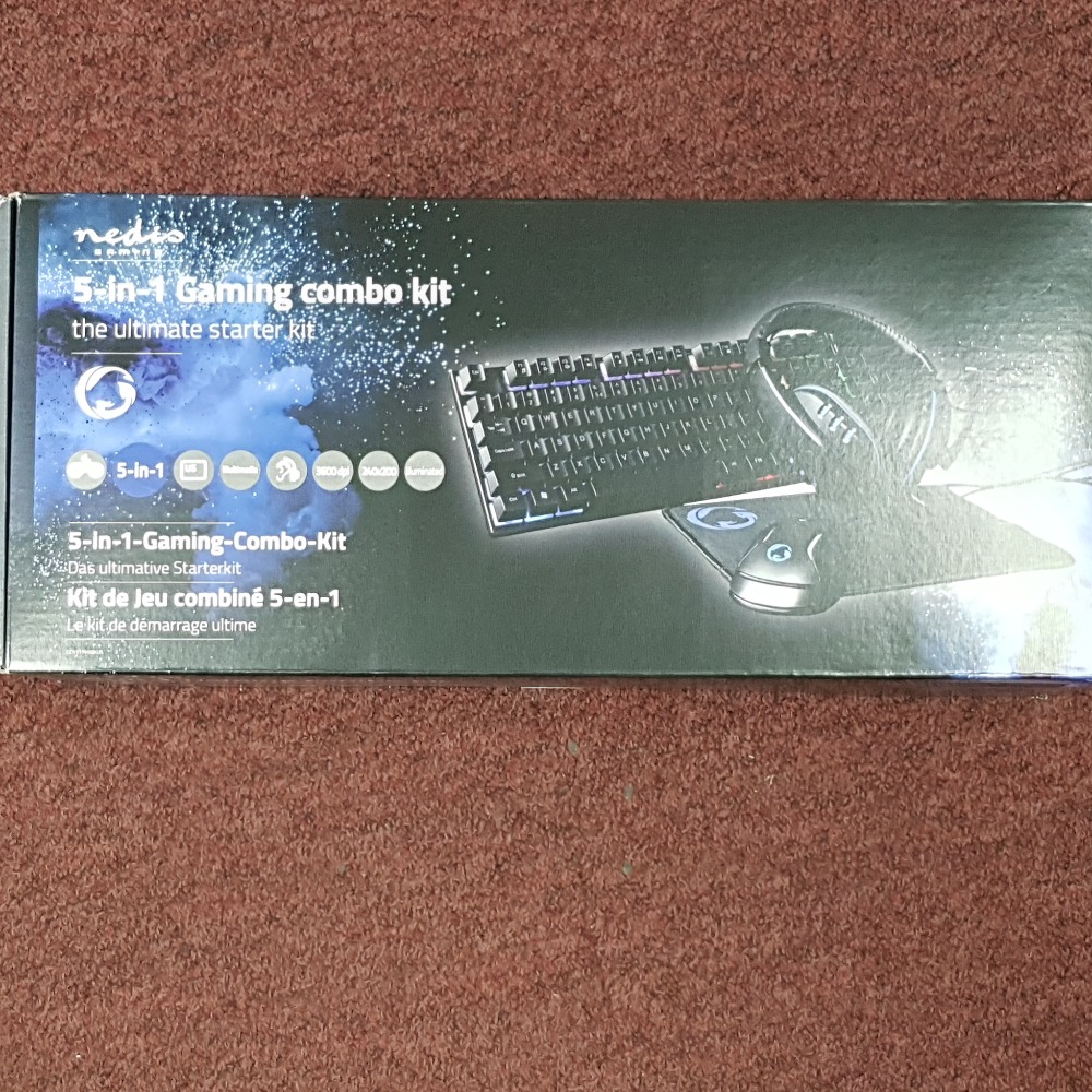 Product photo for * Nedis Gaming Combo Kit | 5-in-1 Keyboard, Headse