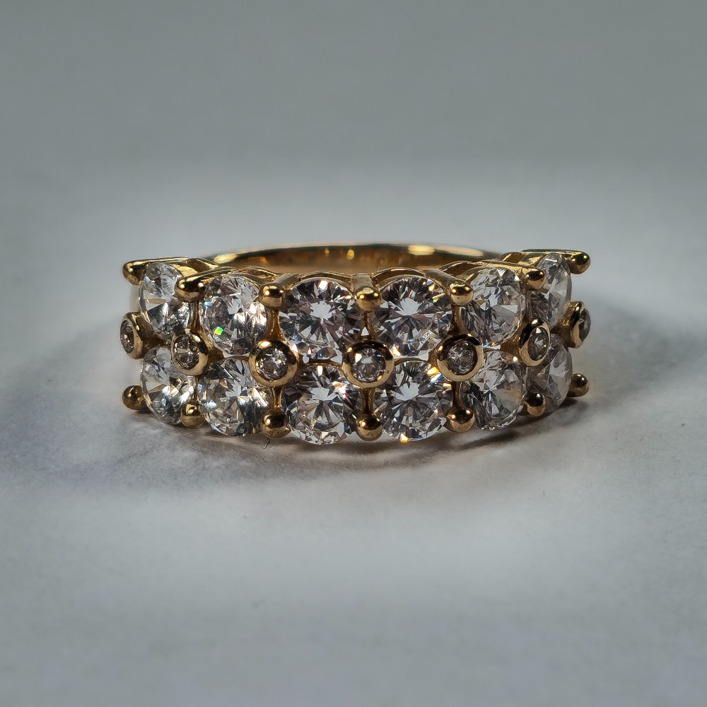 Product photo for 9ct Gold *CZ* Dress Ring Size L