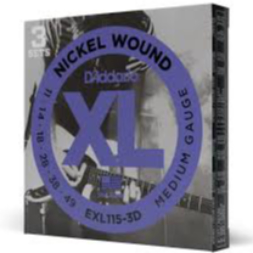 Product photo for D'addario EXL115-3D Medium Electric Guitar Strings *SALE*