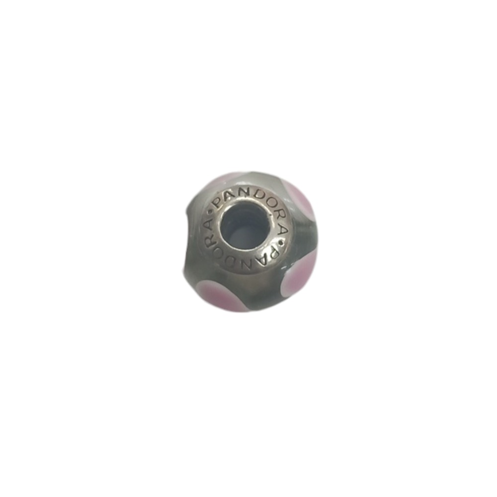 Product photo for Pandora Pink Heart Murano Bead Charm, s925, ALE