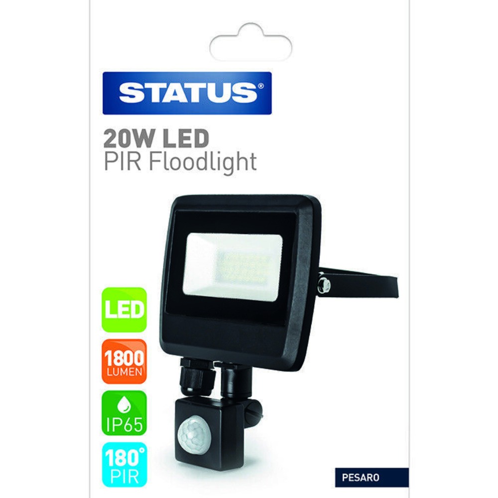Product photo for STATUS Status Pesaro 20W LED PIR Floodlight
