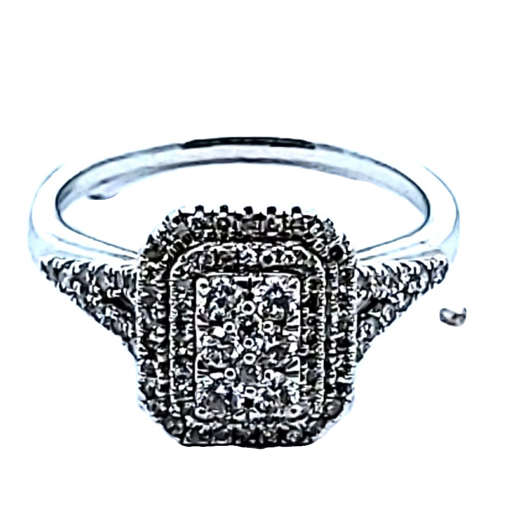 Product photo for 9ct White gold Diamond Ring Size M