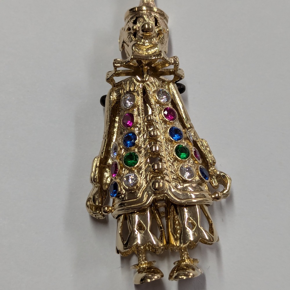 Product photo for 9ct Gold Clown Pendant