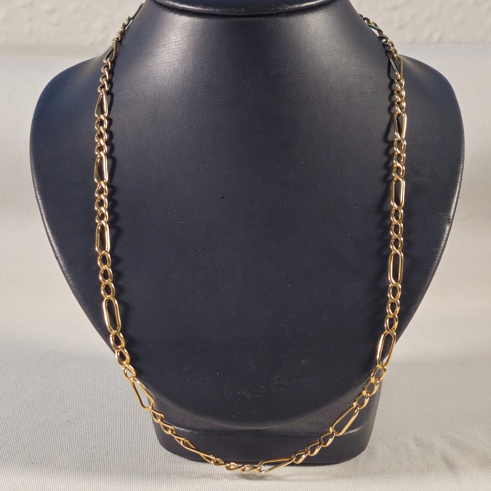 Product photo for 9ct Gold Figaro Link Chain 20
