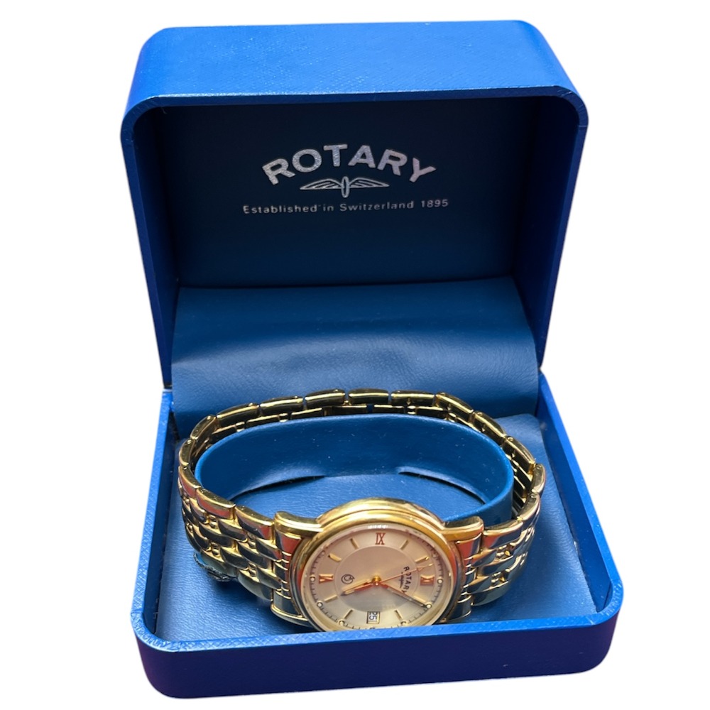 Product photo for Vintage Rotary Anniversary Quartz Gold Plated Watch GB0713 (SALE)