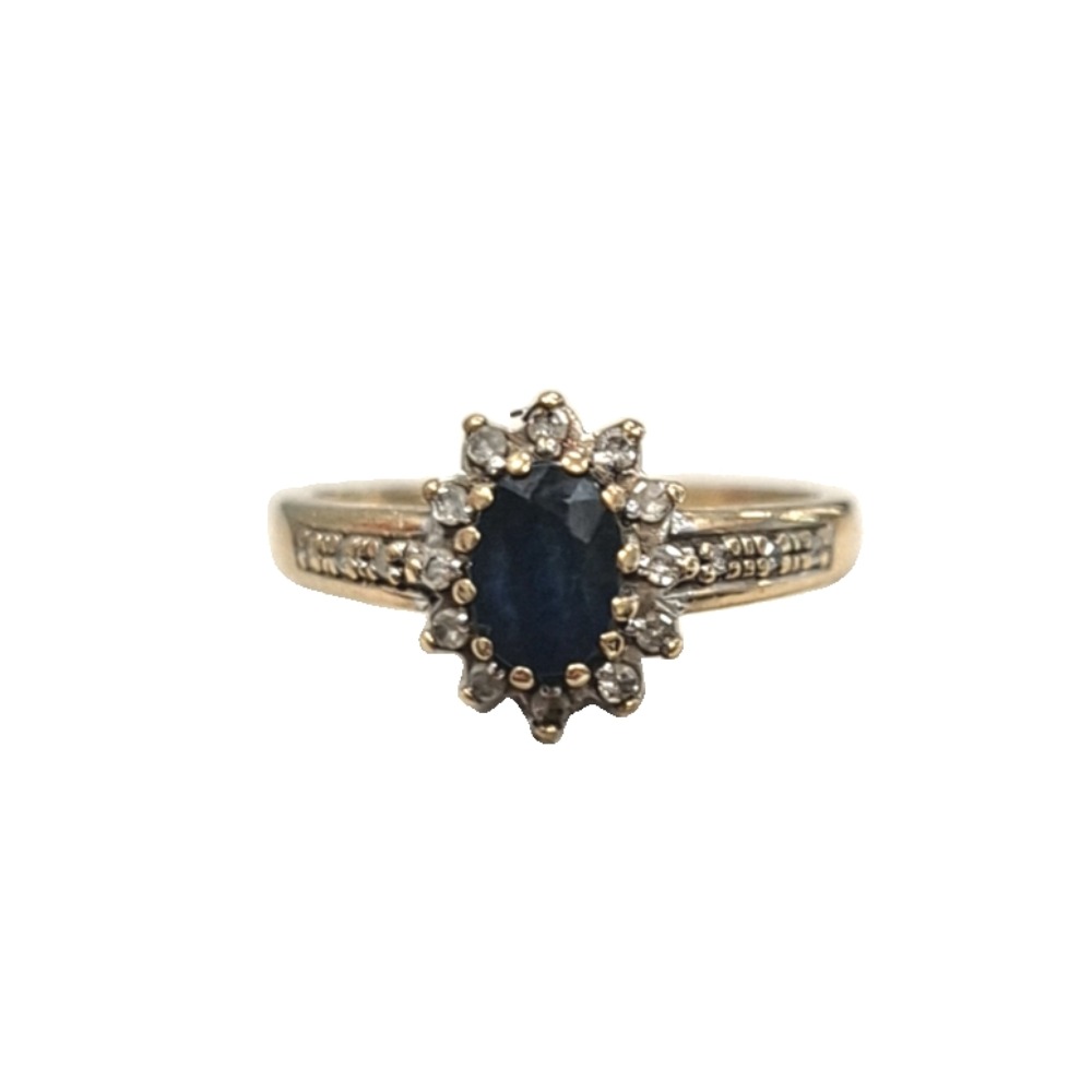 Product photo for 9CT Gold and Sapphire Ring Size K