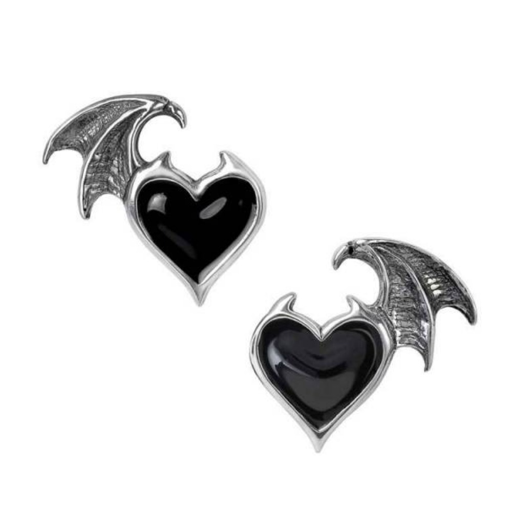 Product photo for Black Soul Studs Alchemy Pewter Earrings