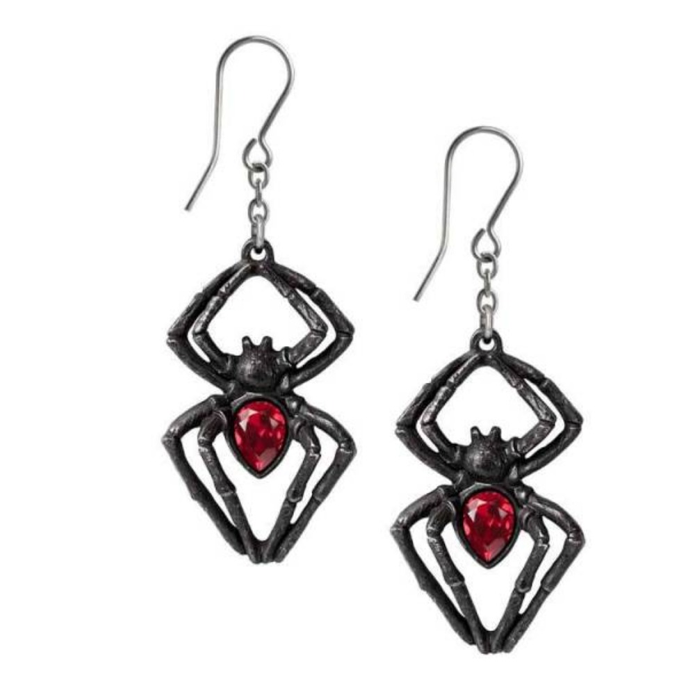 Product photo for Black Widow Alchemy Pewter Earrings