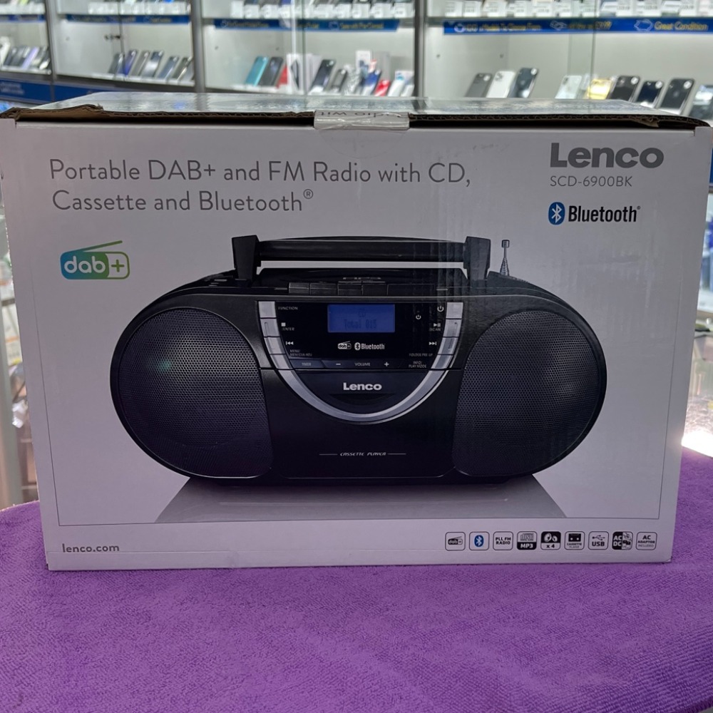 Product photo for Portable DAB+ and FM CD Cassette Bluetooth SCD-6900BK