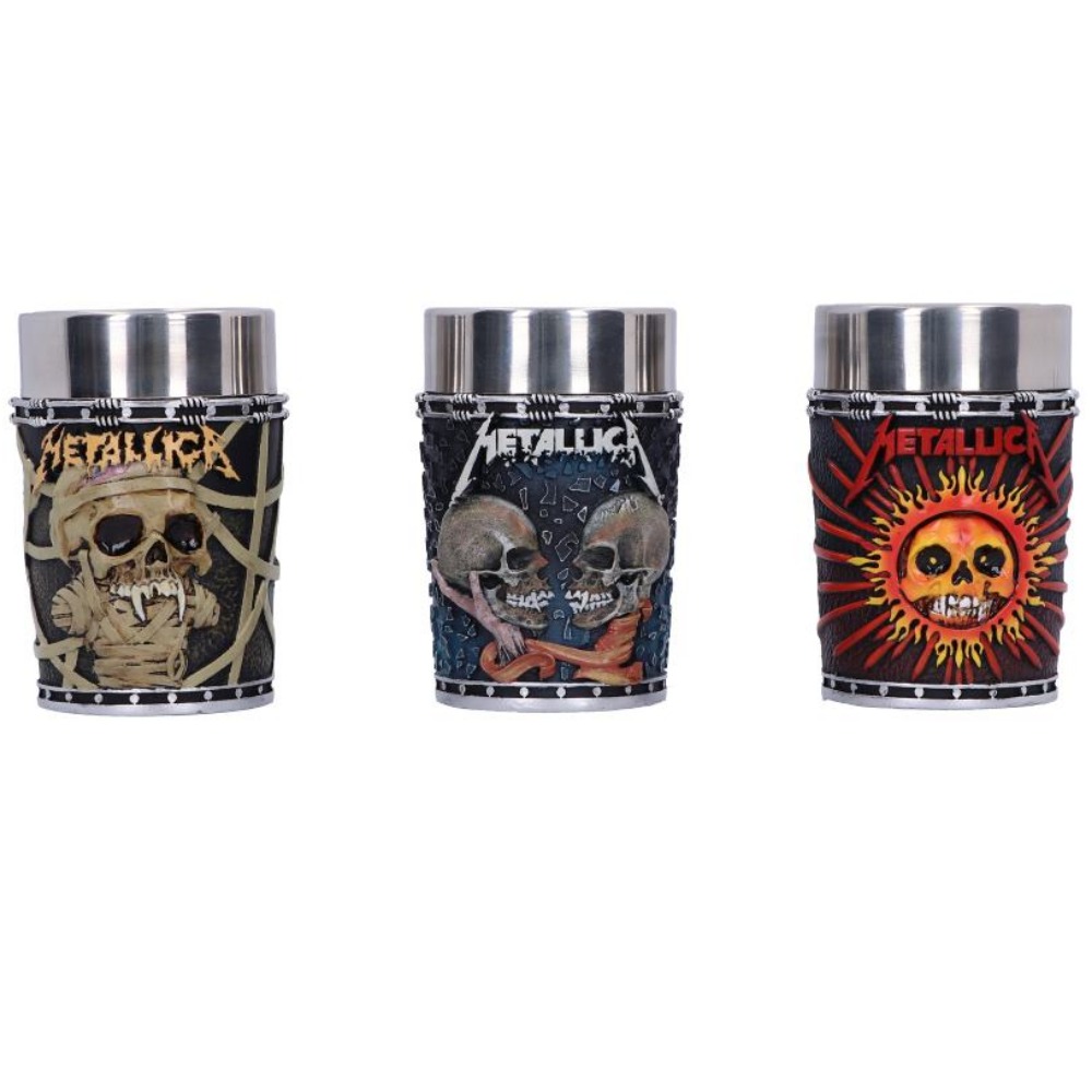 Product photo for Metallica Shot Glass set 8.5cm *SALE*