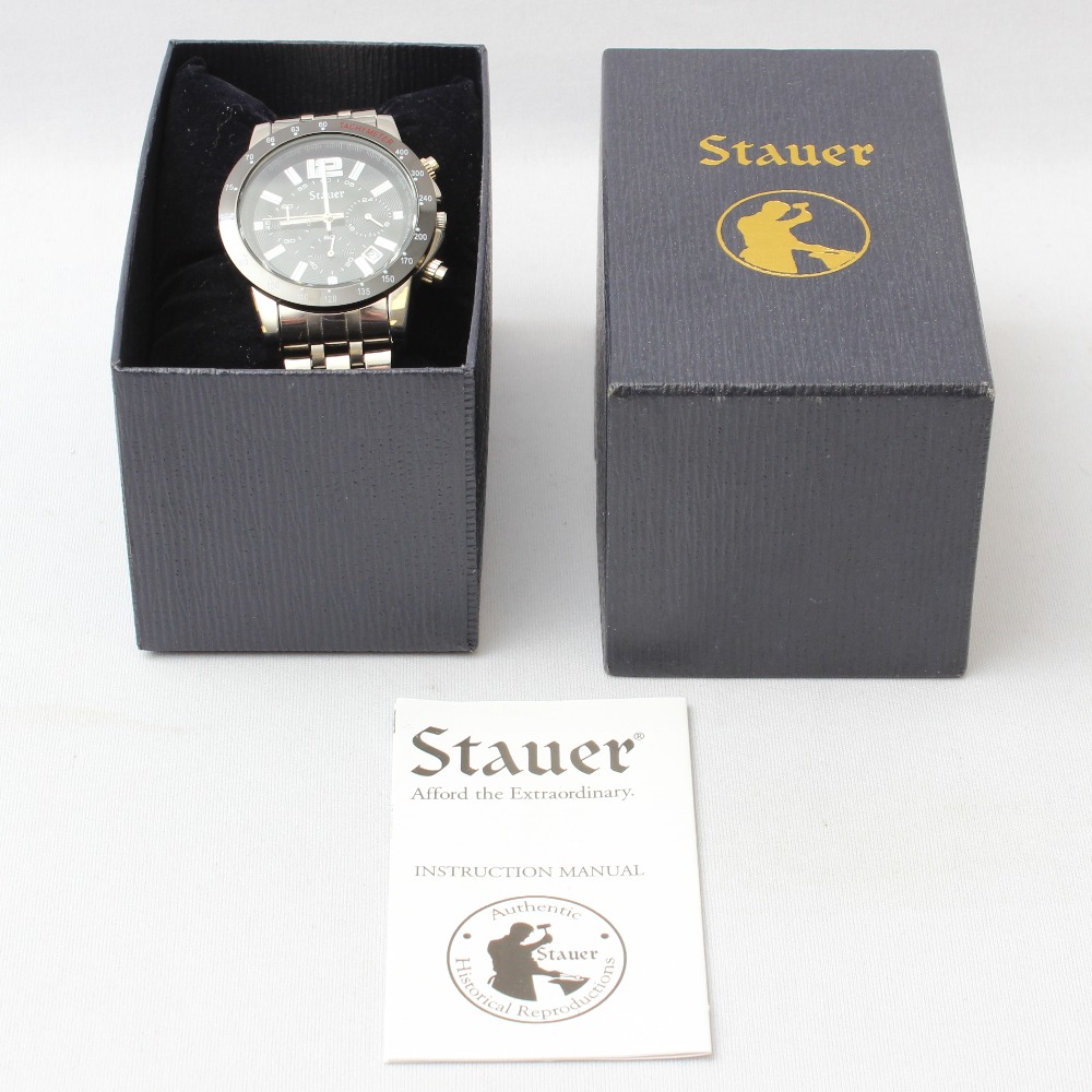 Product photo for Stauer  Stauer Jet Setter Chronograph Men's Wrist Watch - Boxed (U)