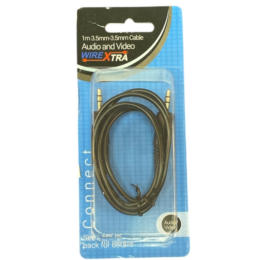 Product photo for Audio Cable 3.5mm to Jack 1m Blister