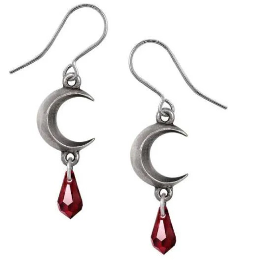 Product photo for Tears Of The Moon-Hunters Tear Pewter Earrings Alchemy