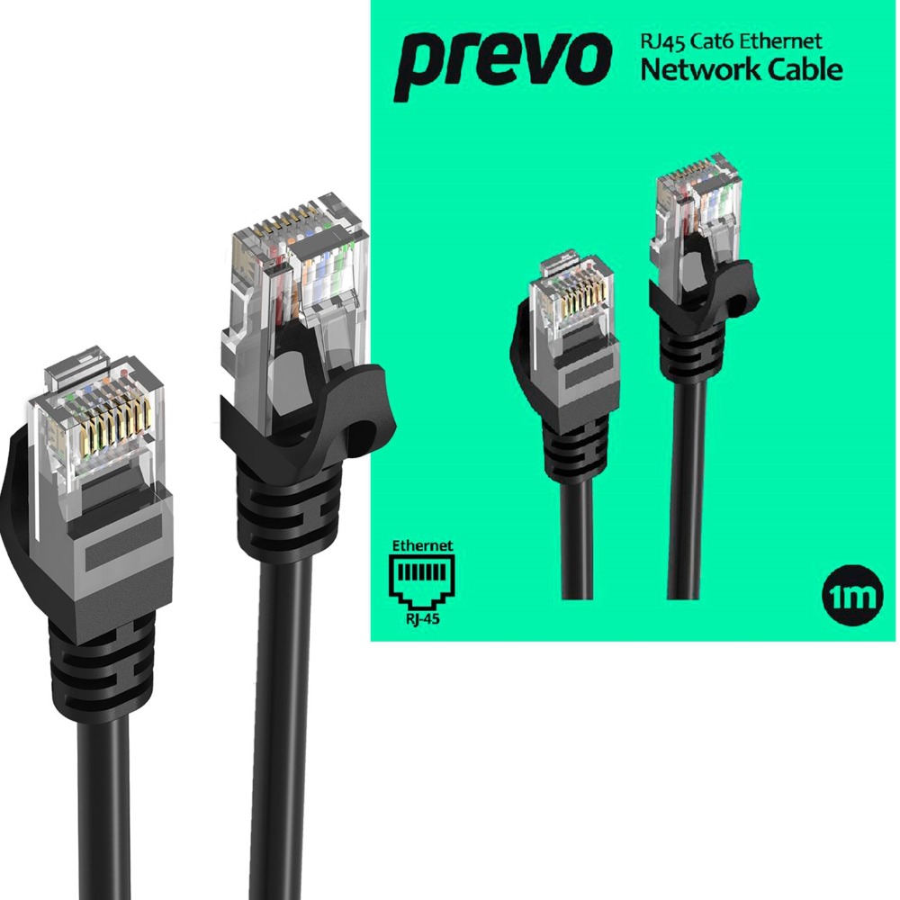 Product photo for Preevo Cat-6 1m Ethernet Cable