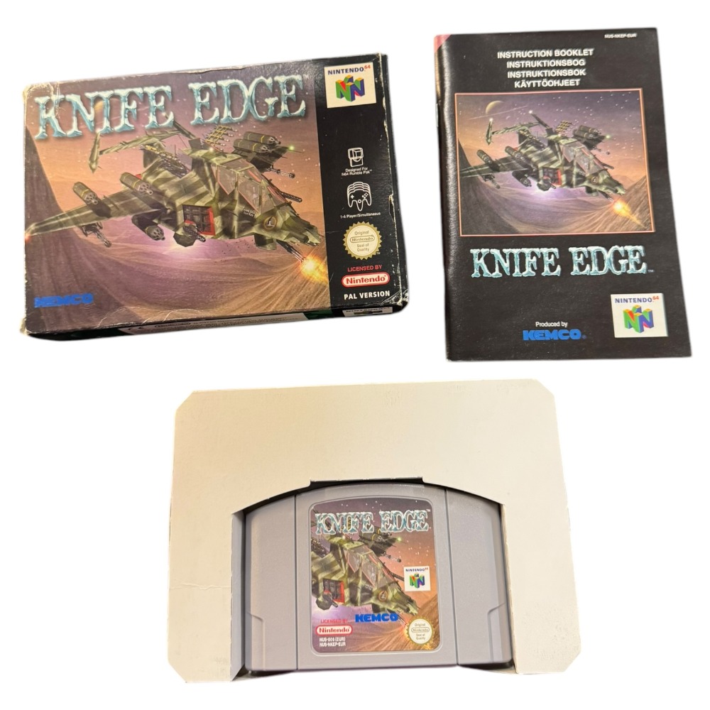 Product photo for Nintendo N64 Knife Edge Boxed - Very Good Condition with Manuals & Leaflets