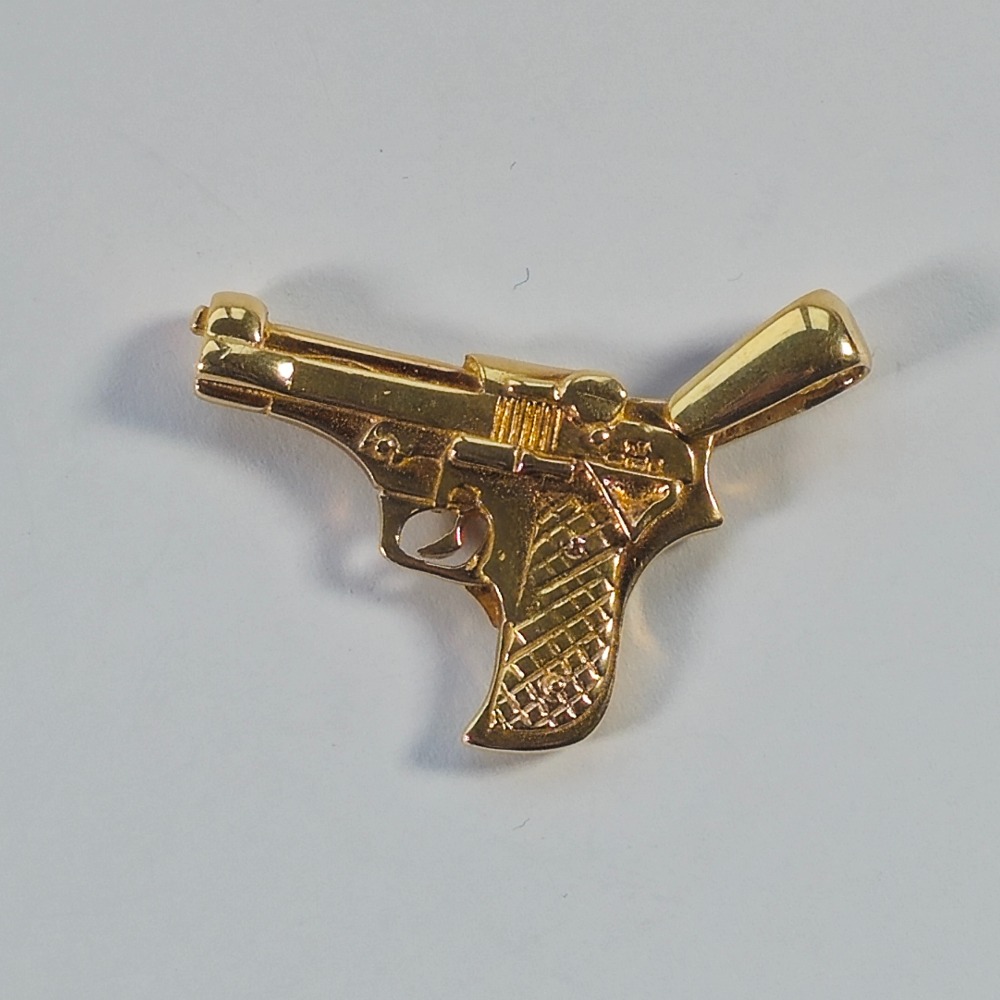 Product photo for 9ct Gold Pistol Charm