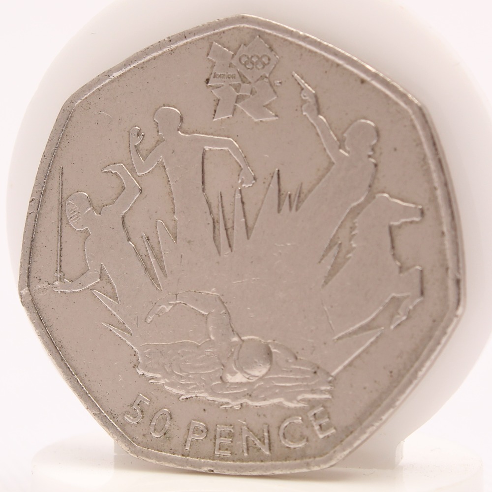 Product photo for Unbranded Olympics 2012 Pentathlon Circulated 50 Pence 50p Coin
