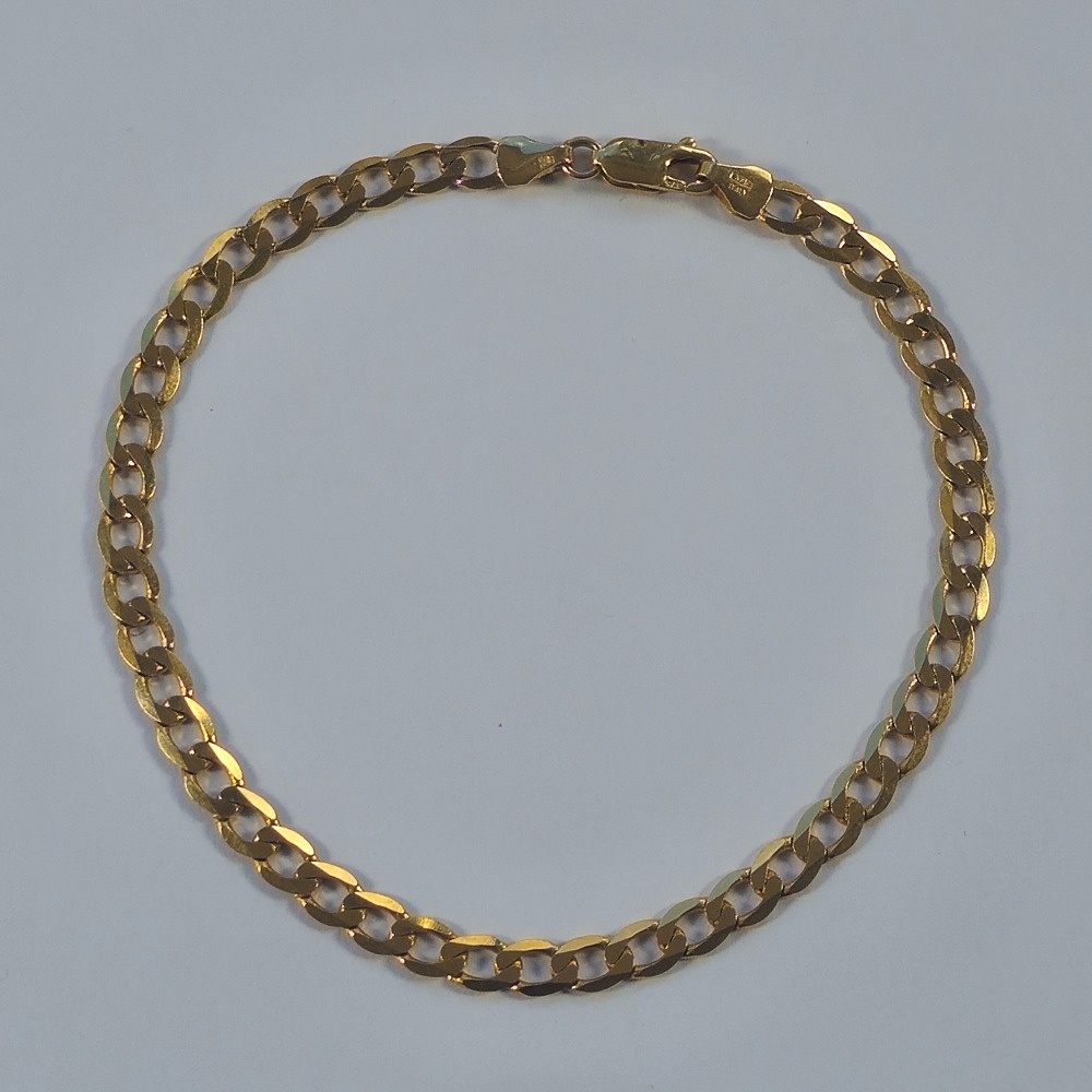 Product photo for 9ct Gold Curb Bracelet 9.2