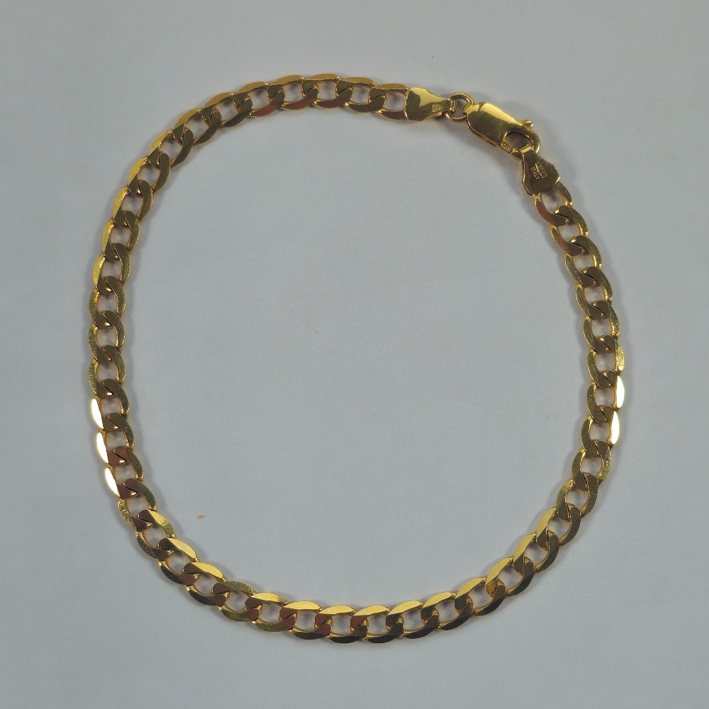 Product photo for 9ct Gold Curb Bracelet 9