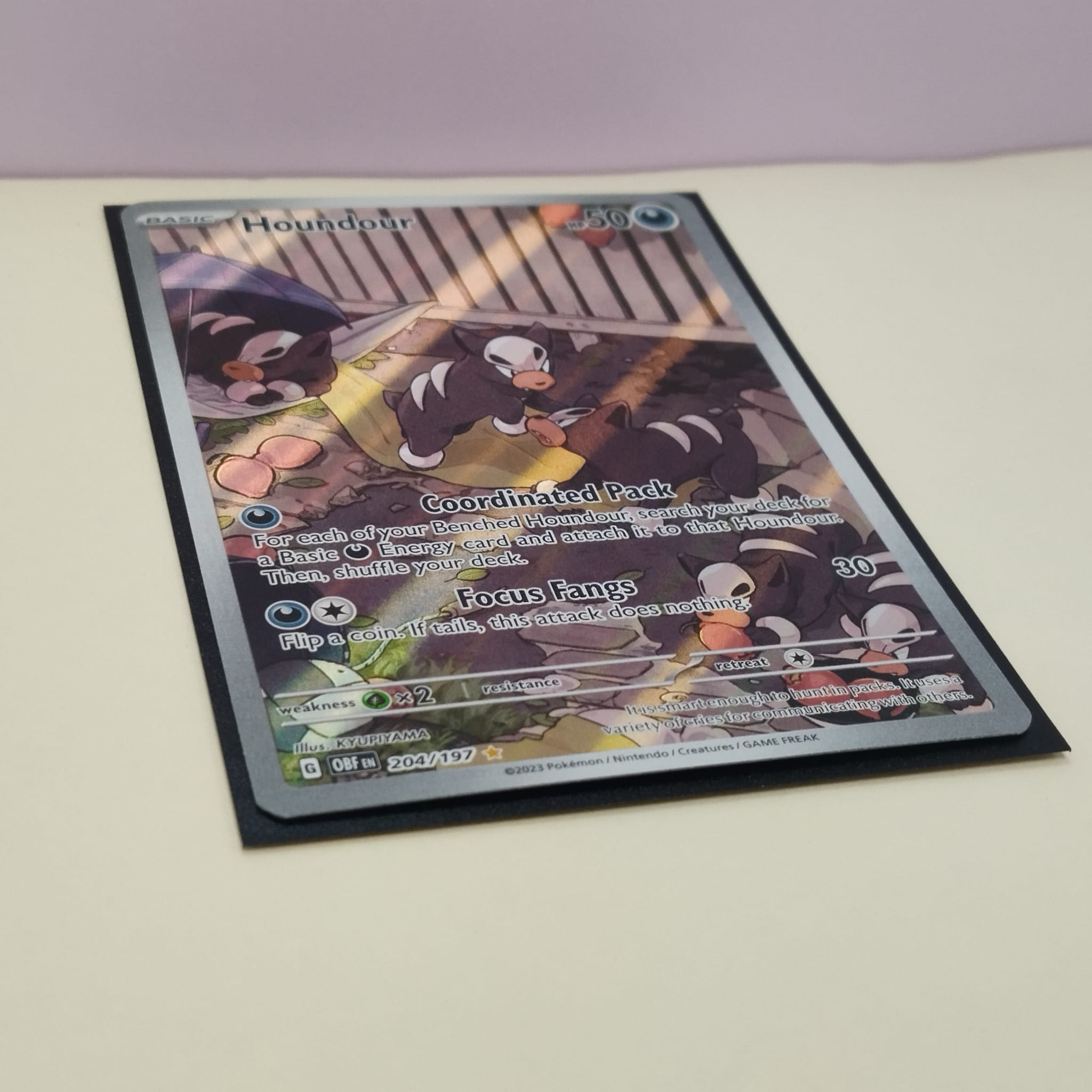Like New Pokmon TCG - Houndour 204/197 Illustration Rare Obsidian Flames - Own4Less Like New Pokmon TCG - Houndour 204/197 Illustration Rare Obsidian Flames - Own4Less