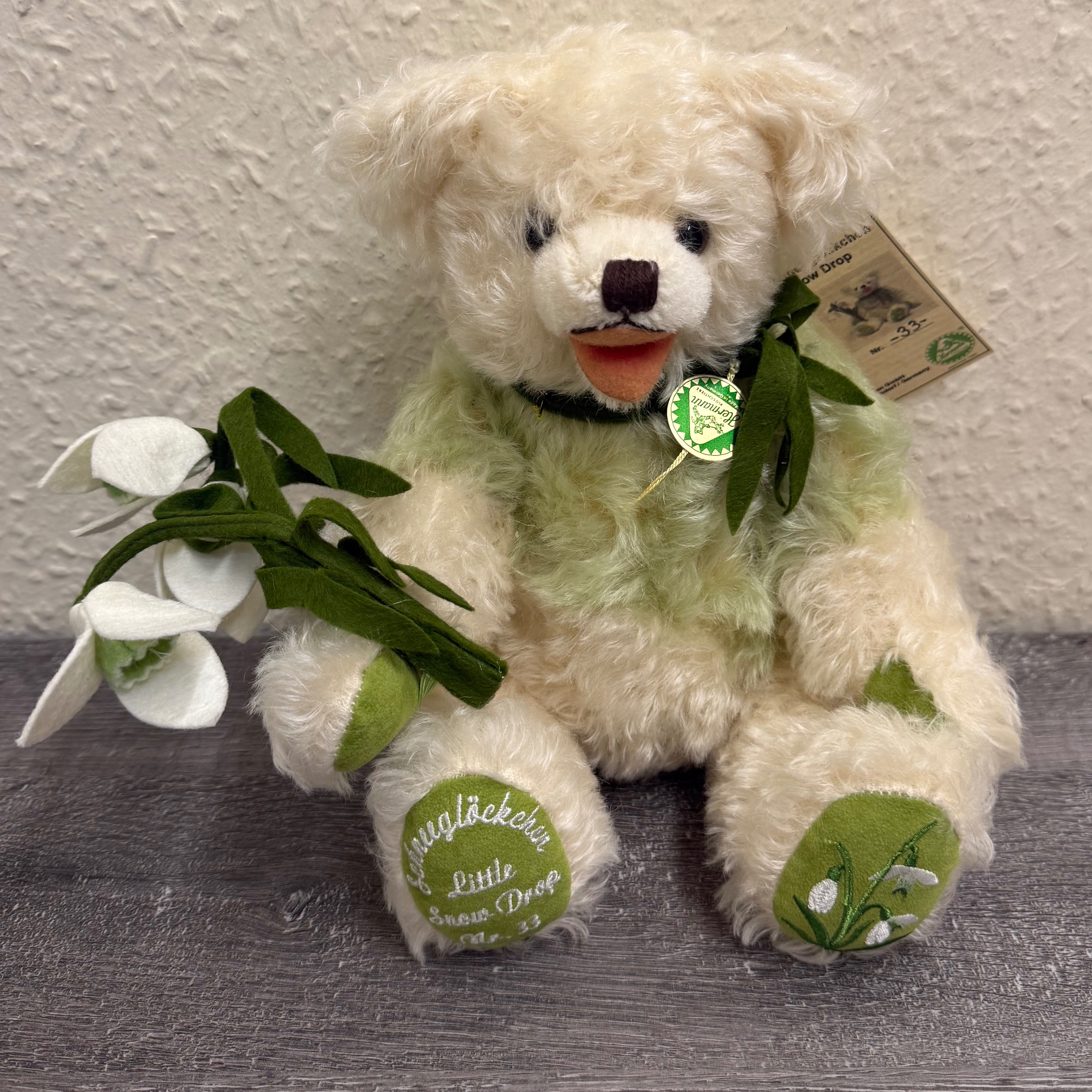 Product photo for MARTIN HERMANN LITTLE SNOW DROP BEAR