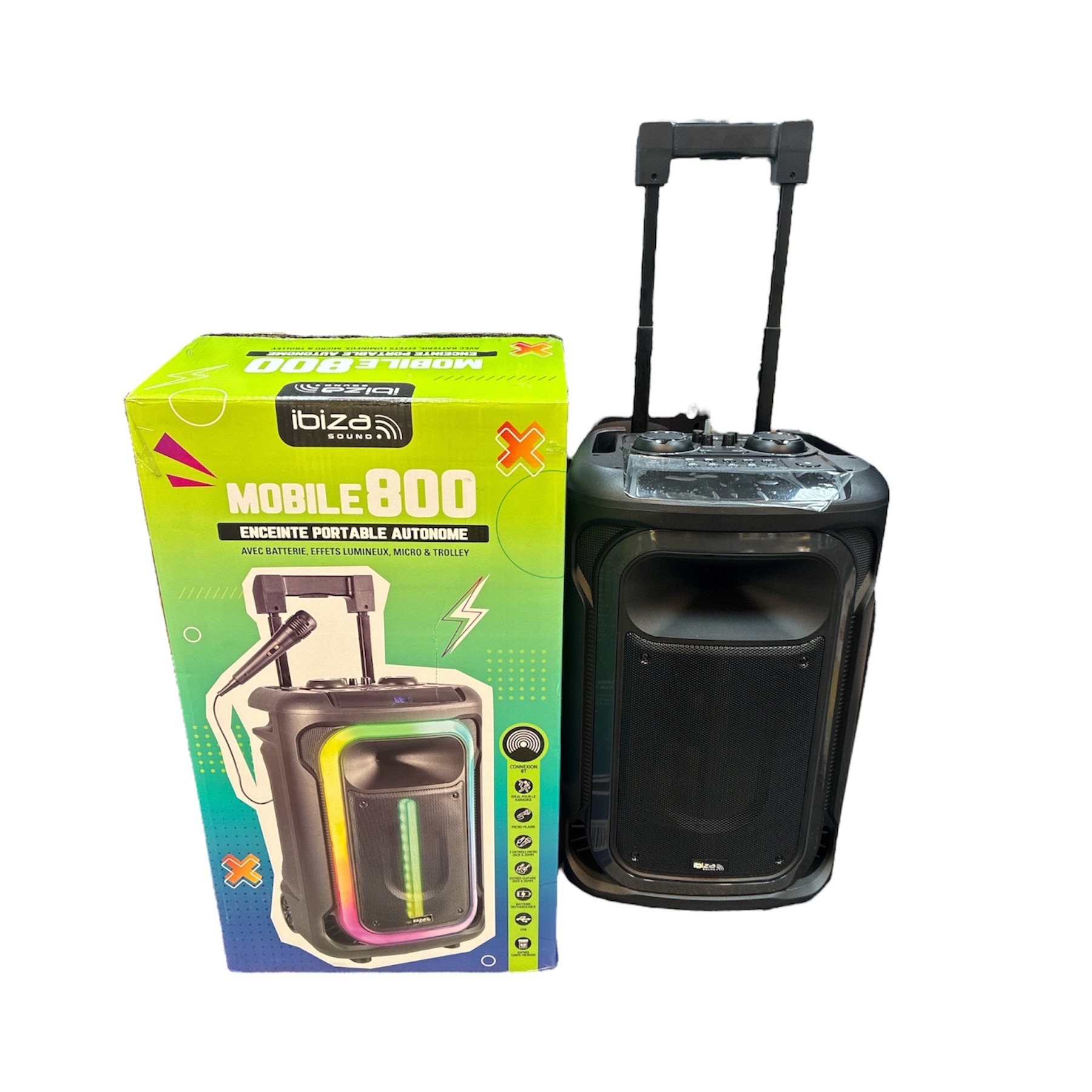 Product photo for Ibiza Mobile 800W Stand Alone BT Speaker