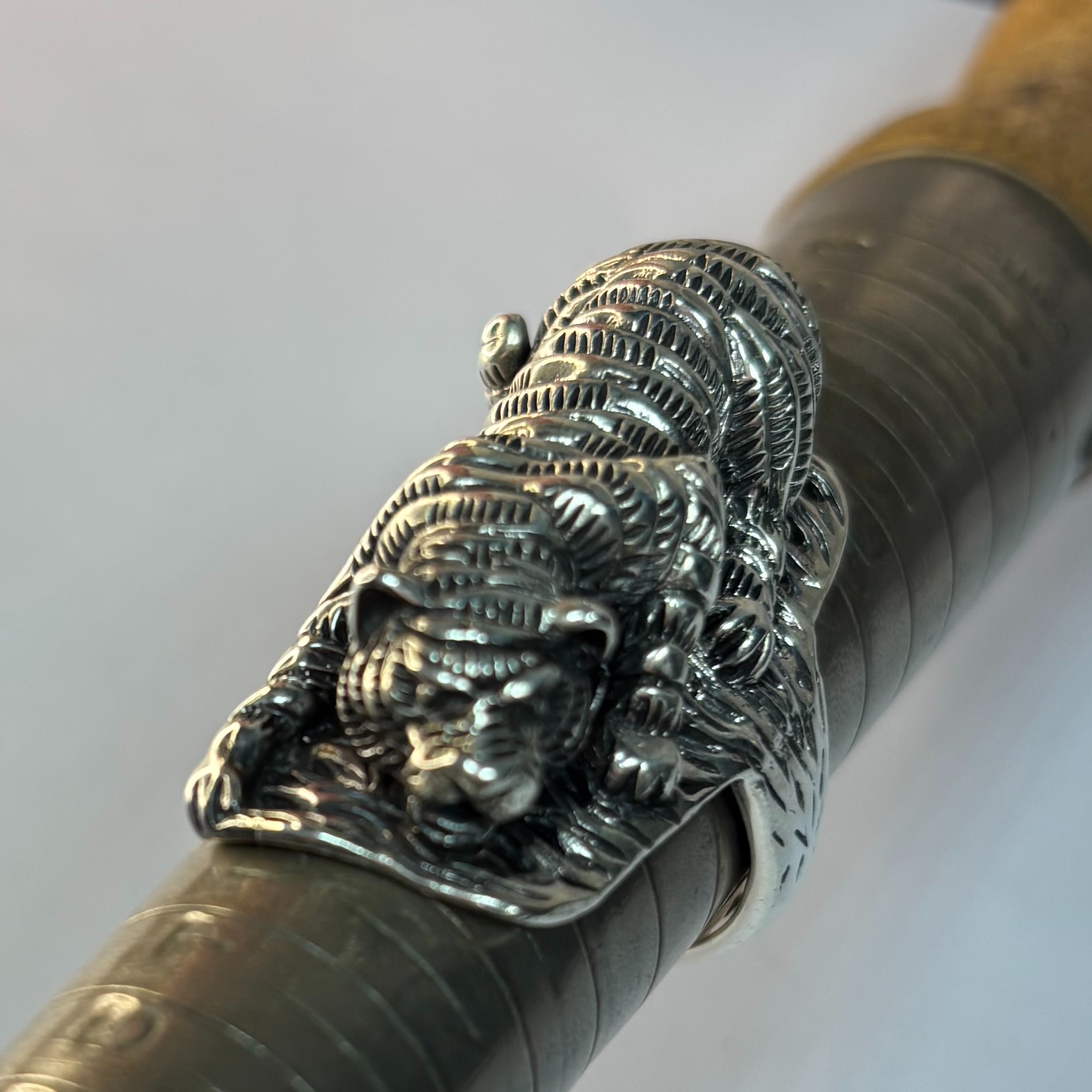 Product photo for Brand New Tiger Ring, 23.46g 925 Silver