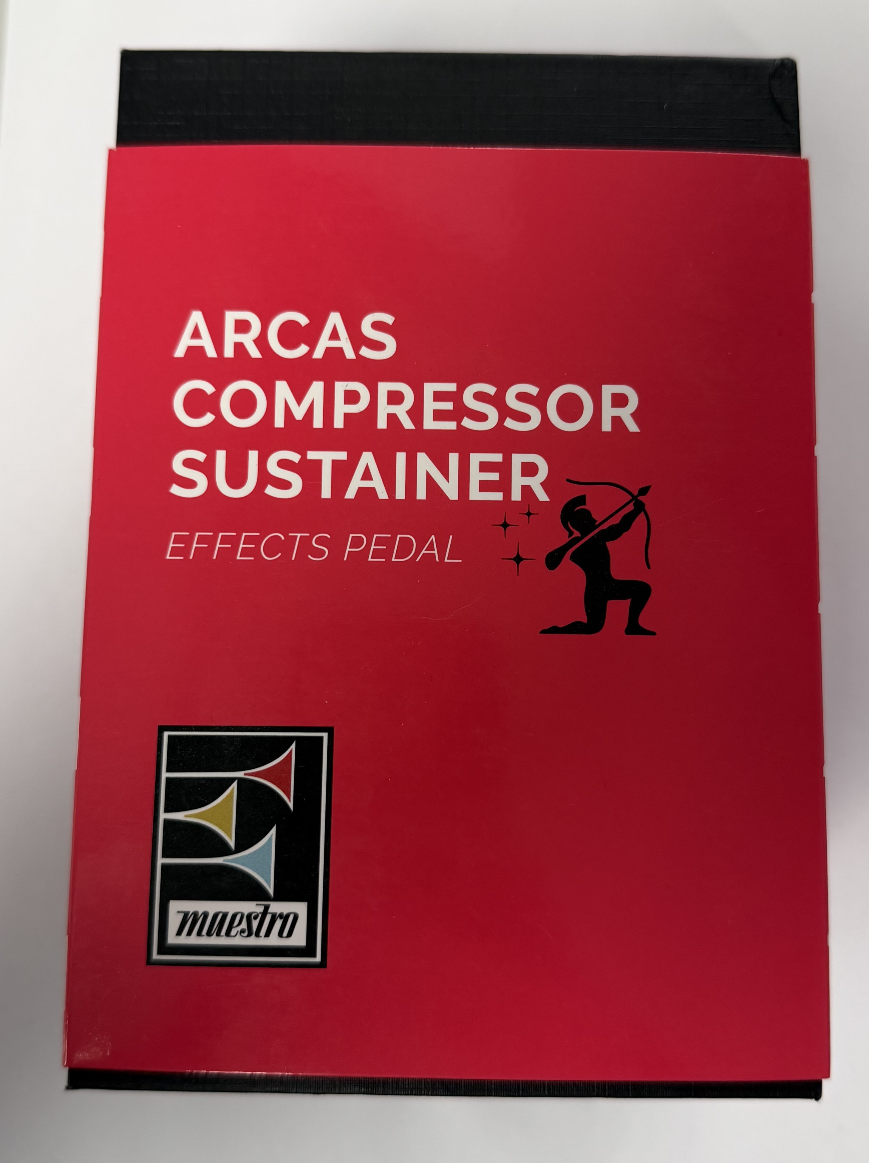 Product photo for Maestro Arcas Compressor Sustainer Guitar Effects Pedal New Unused Boxed