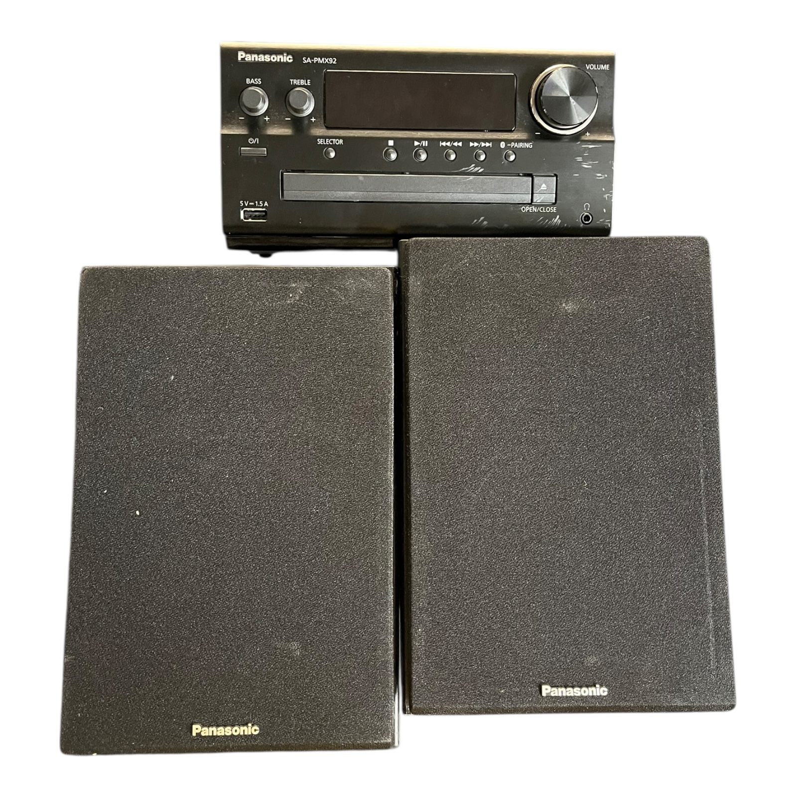 Product photo for Panasonic SA-PMX92 Stereo System + Speakers – Used No Remote