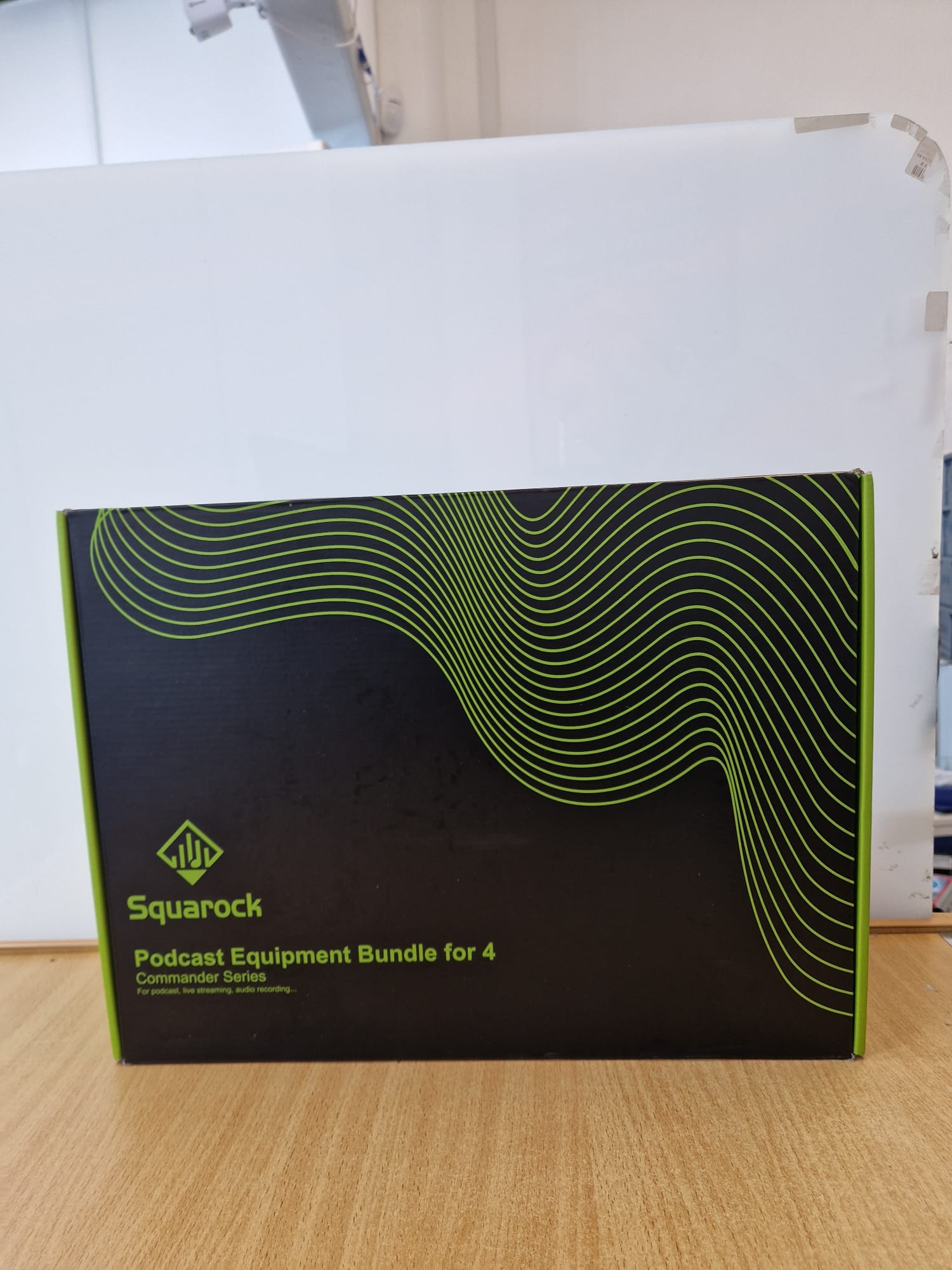 Product photo for Squarock Commander Series Podcast Equipment Bundle for 4 – Boxed