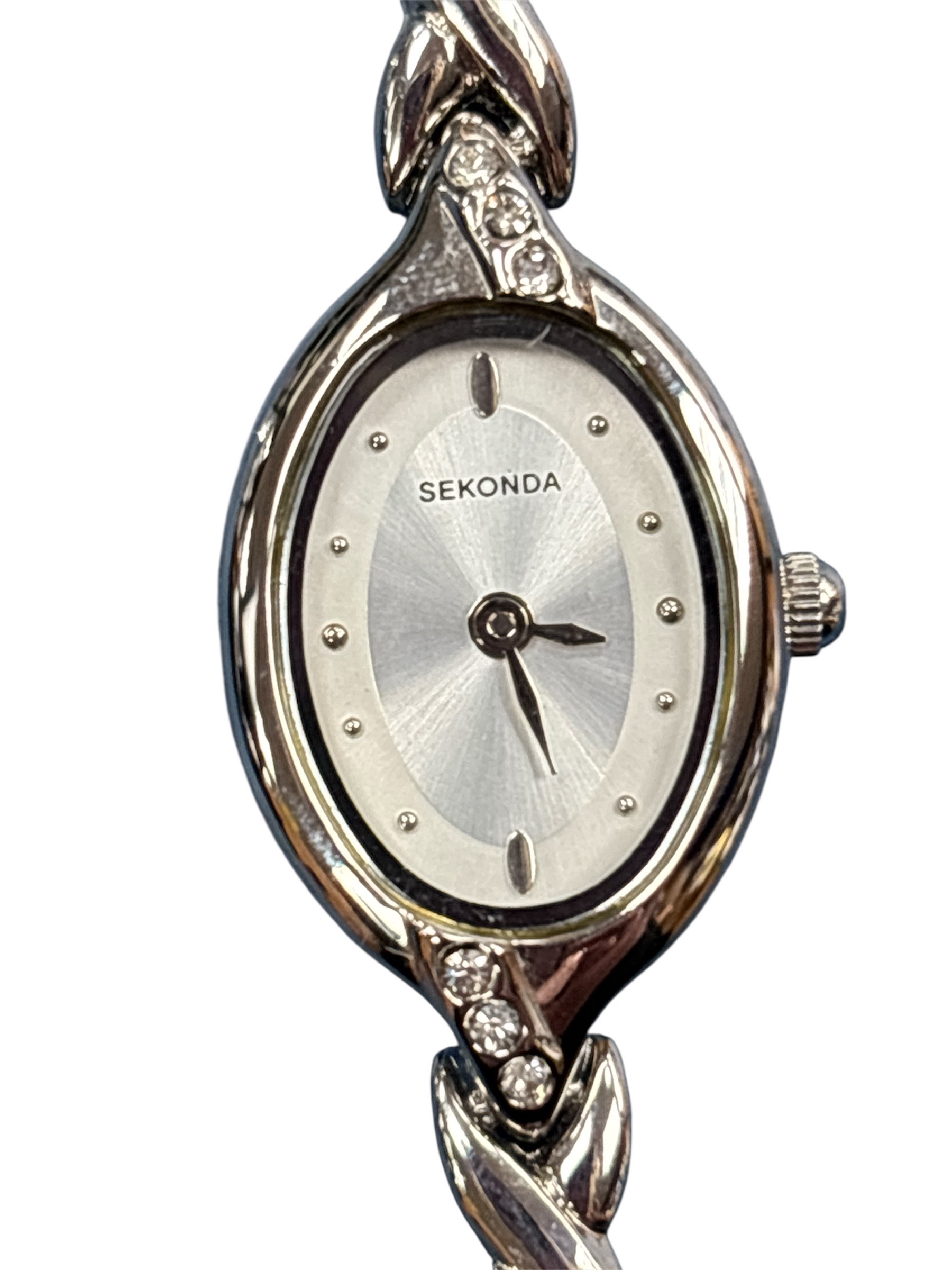 Product photo for Sekonda Cocktail Dress Silver Stone Set Watch 4684