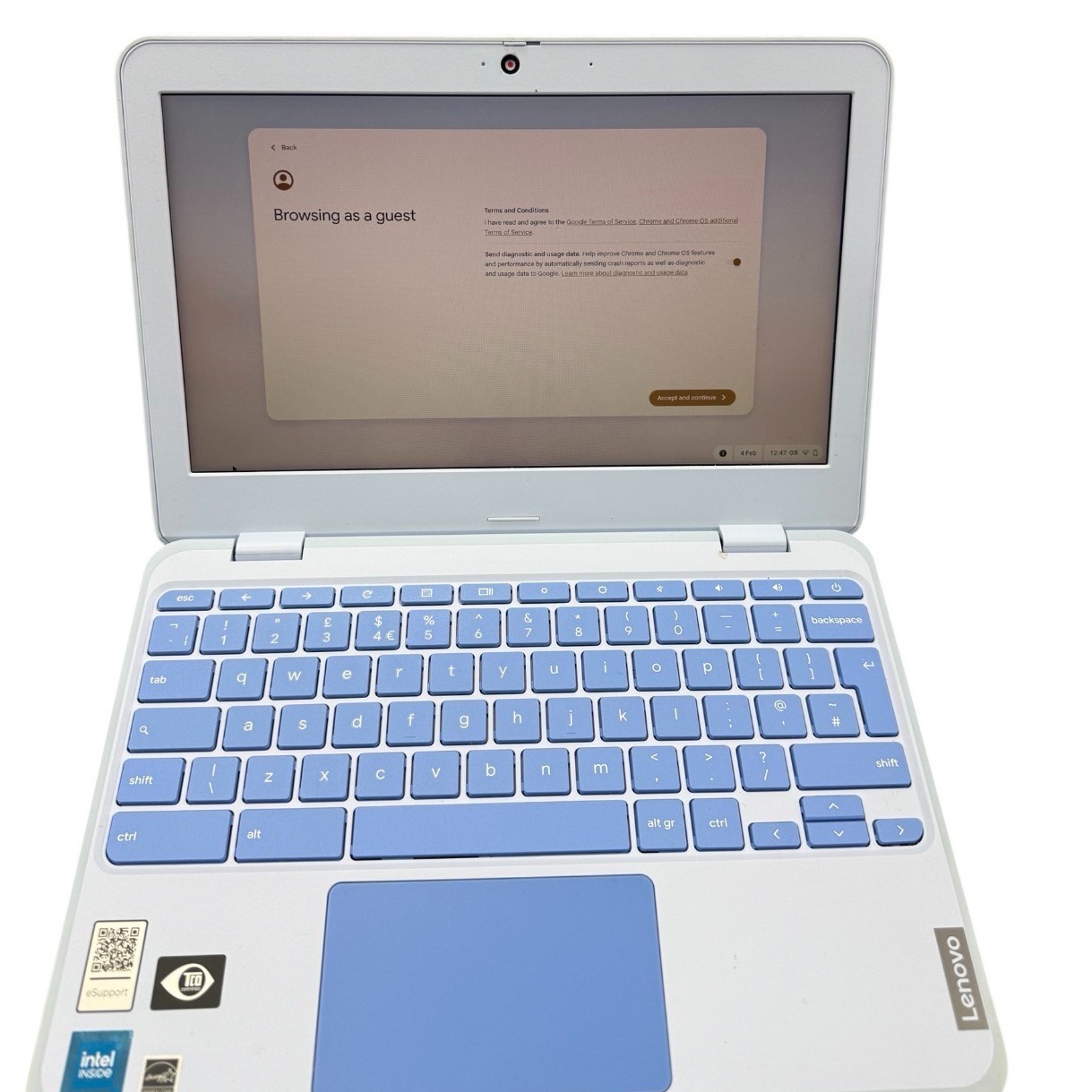 Product photo for Lenovo IdeaPad Chromebook – Intel N4500 / 4GB RAM 64GB eMMC 11