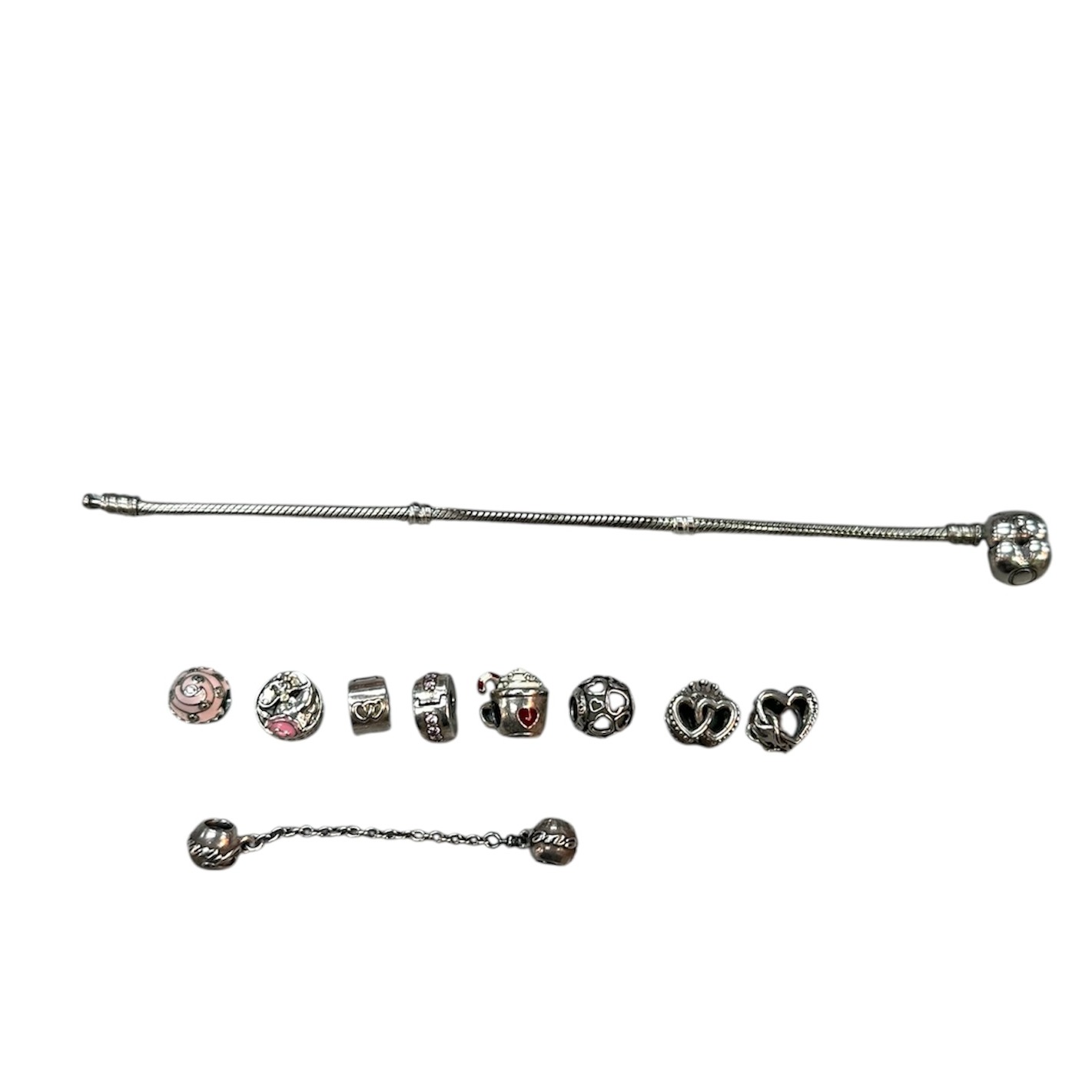 Product photo for Pandora Bracelet with 9 Charms