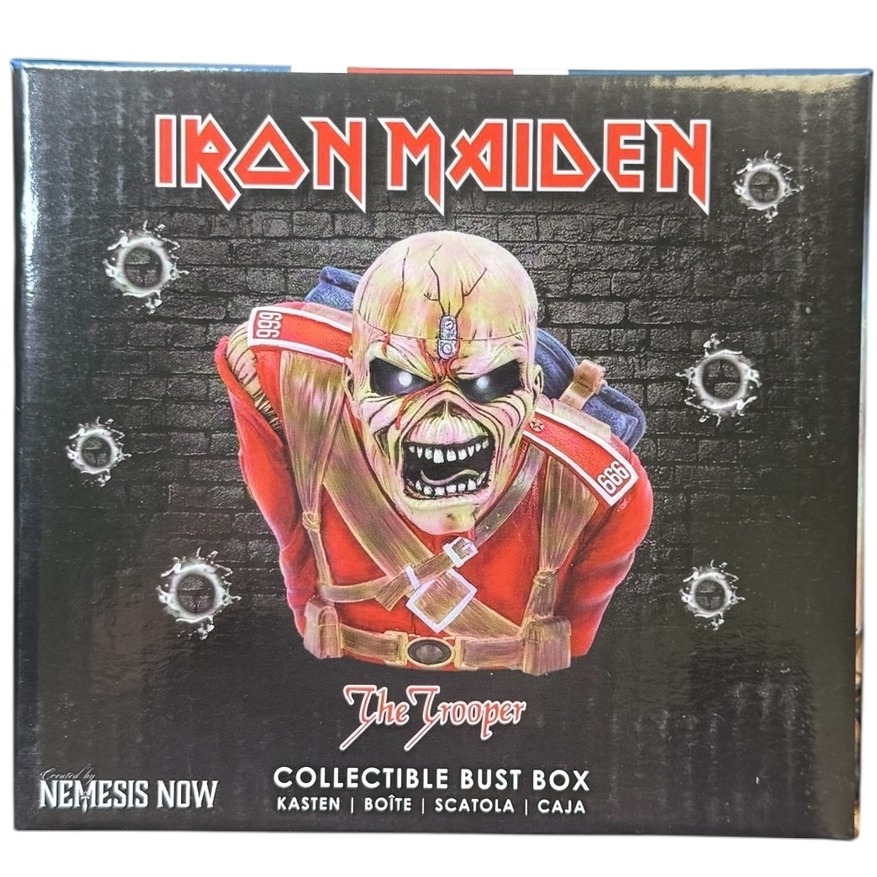 Product photo for New: Iron Maiden The Trooper Bust Box - 12cm